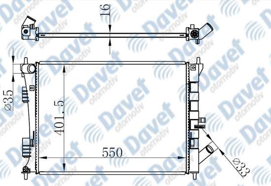 ORIS BHY525016 Motor Su Radyatoru Brazing Elentra 11-> I30 12 -> Manuel Sanzuman  ####